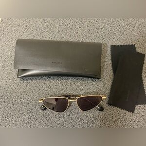 All Saints Gold Aviator Sunglasses with Black Case